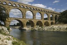 The Aqueduct, Built by the Romans in 19 BC, Carried Water to Nimes across the River Gard-LatitudeStock-Photographic Print