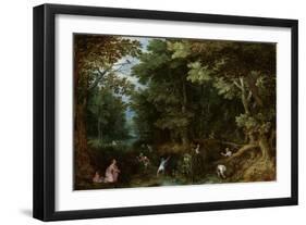 Latona and the Lycian Peasants-Jan Brueghel-Framed Art Print