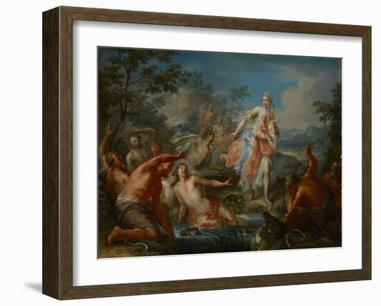 Latona Turning the Lycian Peasants into Frogs, C.1730-Johann Georg Platzer-Framed Giclee Print