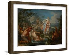 Latona Turning the Lycian Peasants into Frogs, C.1730-Johann Georg Platzer-Framed Giclee Print