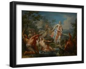 Latona Turning the Lycian Peasants into Frogs, C.1730-Johann Georg Platzer-Framed Giclee Print