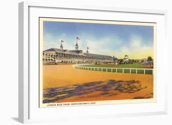 Latonia Race Track, Cincinnati, Ohio-null-Framed Art Print