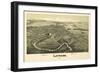 Latrobe, Pennsylvania - Panoramic Map-Lantern Press-Framed Art Print