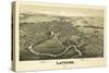 Latrobe, Pennsylvania - Panoramic Map-Lantern Press-Stretched Canvas