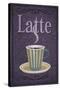 Latte Sign-Lantern Press-Stretched Canvas