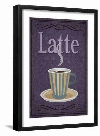 Latte Sign-Lantern Press-Framed Art Print