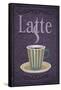 Latte Sign-Lantern Press-Framed Stretched Canvas