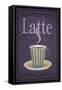 Latte Sign-Lantern Press-Framed Stretched Canvas