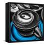 Latte Swirl Blue-Heidi Bannon-Framed Stretched Canvas