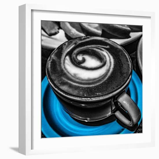 Latte Swirl Blue-Heidi Bannon-Framed Photo