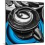 Latte Swirl Blue-Heidi Bannon-Mounted Photo