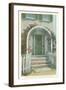 Lattice Door, Nantucket, Massachusetts-null-Framed Art Print