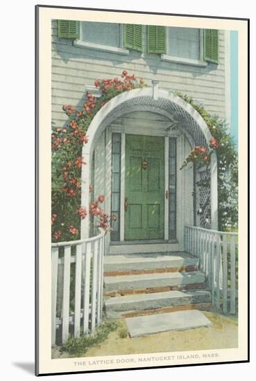 Lattice Door, Nantucket, Massachusetts-null-Mounted Art Print