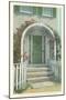 Lattice Door, Nantucket, Massachusetts-null-Mounted Art Print