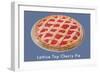 Lattice Top Cherry Pie-null-Framed Art Print