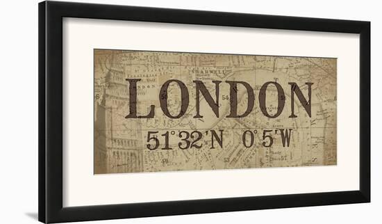 Lattitude and Longitude London-Jo Moulton-Framed Art Print