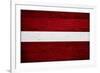 Latvia Flag Design with Wood Patterning - Flags of the World Series-Philippe Hugonnard-Framed Art Print