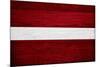 Latvia Flag Design with Wood Patterning - Flags of the World Series-Philippe Hugonnard-Mounted Art Print