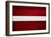 Latvia Flag Design with Wood Patterning - Flags of the World Series-Philippe Hugonnard-Framed Art Print