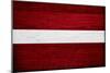 Latvia Flag Design with Wood Patterning - Flags of the World Series-Philippe Hugonnard-Mounted Art Print