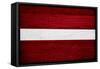 Latvia Flag Design with Wood Patterning - Flags of the World Series-Philippe Hugonnard-Framed Stretched Canvas