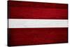 Latvia Flag Design with Wood Patterning - Flags of the World Series-Philippe Hugonnard-Stretched Canvas