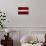 Latvia Flag Design with Wood Patterning - Flags of the World Series-Philippe Hugonnard-Stretched Canvas displayed on a wall