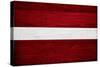 Latvia Flag Design with Wood Patterning - Flags of the World Series-Philippe Hugonnard-Stretched Canvas