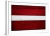 Latvia Flag Design with Wood Patterning - Flags of the World Series-Philippe Hugonnard-Framed Art Print