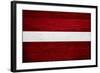 Latvia Flag Design with Wood Patterning - Flags of the World Series-Philippe Hugonnard-Framed Art Print