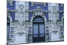 Latvia, Riga, Historic Centre, Art Nouveau Building at 4, Strelnieku Iela, Detail of Architecture-null-Mounted Giclee Print