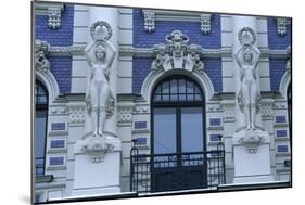Latvia, Riga, Historic Centre, Art Nouveau Building at 4, Strelnieku Iela, Detail of Architecture-null-Mounted Giclee Print