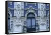 Latvia, Riga, Historic Centre, Art Nouveau Building at 4, Strelnieku Iela, Detail of Architecture-null-Framed Stretched Canvas