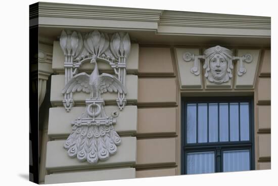 Latvia, Riga, Historic Centre, Building Exterior Detail-null-Stretched Canvas