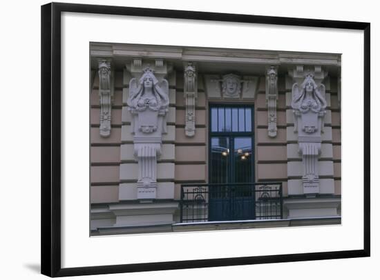 Latvia, Riga, Historic Centre, Building Exterior Detail-null-Framed Giclee Print