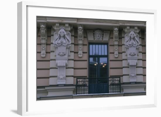 Latvia, Riga, Historic Centre, Building Exterior Detail-null-Framed Giclee Print