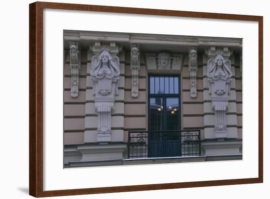 Latvia, Riga, Historic Centre, Building Exterior Detail-null-Framed Giclee Print