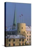 Latvia, Riga, Historic Centre, Castle, Rigas Pils, with Spire of St. James Cathedral-null-Stretched Canvas