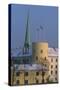 Latvia, Riga, Historic Centre, Castle, Rigas Pils, with Spire of St. James Cathedral-null-Stretched Canvas