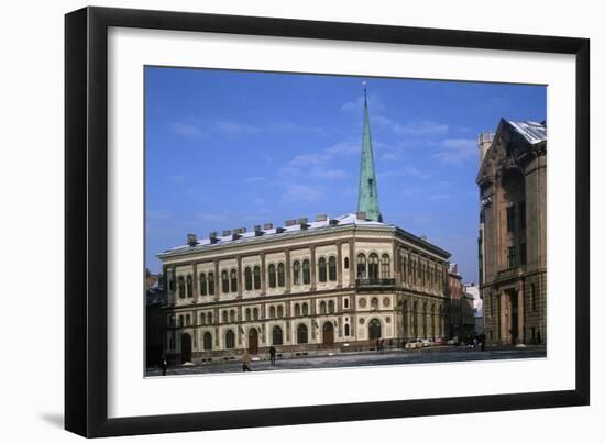 Latvia, Riga, Historic Centre, Cathedral Square, Doma Laukums, Art Nouveau Buildings-null-Framed Giclee Print