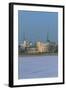 Latvia, Riga Historic Centre, Rigas Pils as Seen from Vansu Bridge with Spire of St James Cathedral-null-Framed Giclee Print