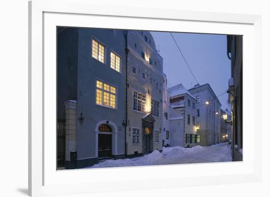 Latvia, Riga Historic Centre, Vecriga, Tris Brali Buildings-null-Framed Giclee Print