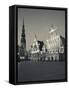 Latvia, Riga, Old Riga, Blackheads' House, B;1344, Exterior and St; Peter's Lutheran Church-Walter Bibikow-Framed Stretched Canvas