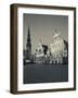 Latvia, Riga, Old Riga, Blackheads' House, B;1344, Exterior and St; Peter's Lutheran Church-Walter Bibikow-Framed Photographic Print