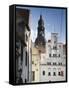 Latvia, Riga, Old Riga, Three Brothers Houses, Oldest in City-Walter Bibikow-Framed Stretched Canvas