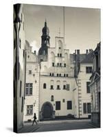 Latvia, Riga, Old Riga, Three Brothers Houses, Oldest in City-Walter Bibikow-Stretched Canvas