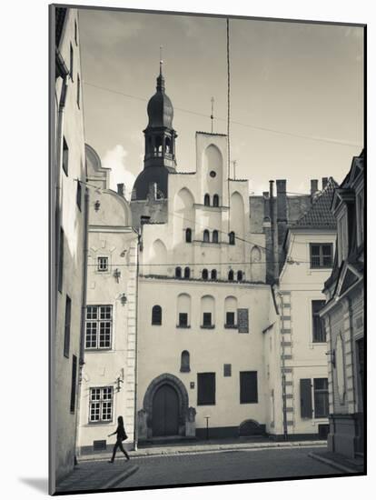 Latvia, Riga, Old Riga, Three Brothers Houses, Oldest in City-Walter Bibikow-Mounted Photographic Print