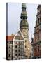 Latvia, Riga, St. Peter's Church-null-Stretched Canvas