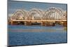 Latvia, Riga. the Top View on National Library and the Railway Bridge-perszing1982-Mounted Photographic Print