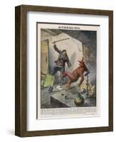 Latvian Confidence Trickster Disguised as the Devil Demands Money to Save the Victim from Hell-Vittorio Pisani-Framed Art Print